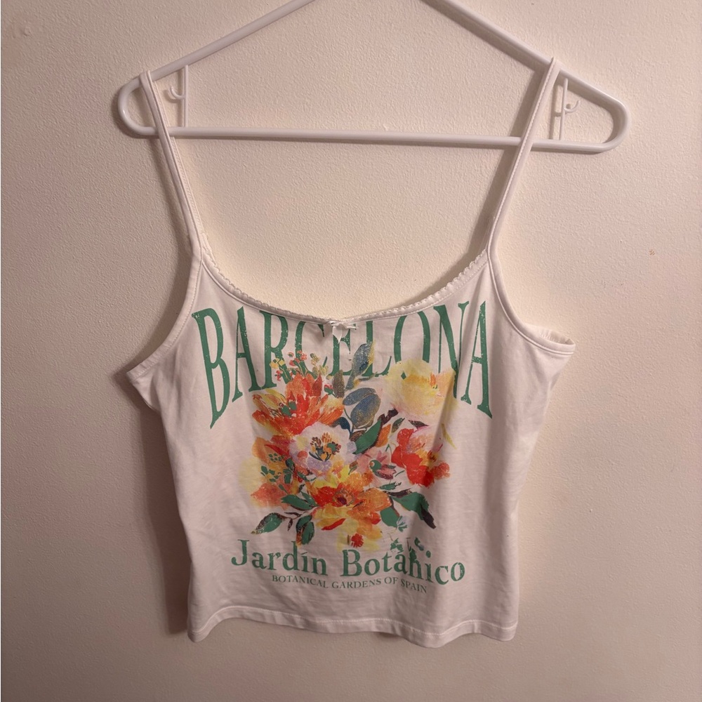 House of CB Floral Printed White Tank Top brand new!